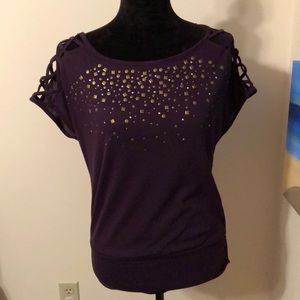 Purple and gold top